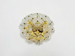 Lampada da incasso grande in cristallo floreale di Ernst Palme