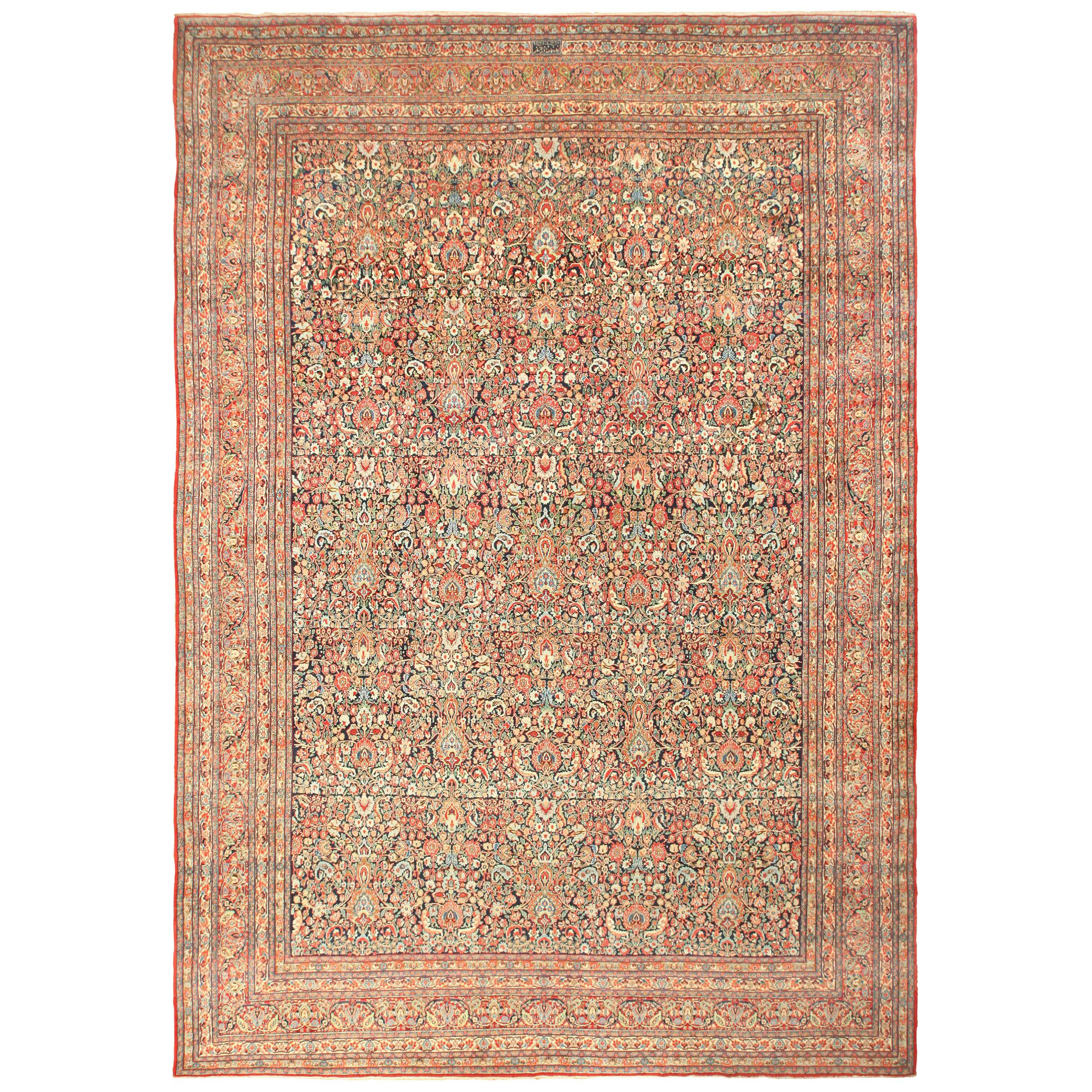Antique Persian Khorassan Rug. Size: 13' 3" x 19' 2"  For Sale