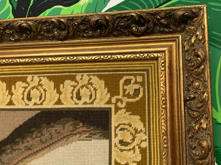 Large Floral Needlepoint Framed Art For Sale at 1stDibs needlepoint