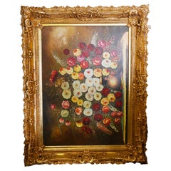 Pintura al Óleo Floral Grande Renacimiento Victoriano 6 pies 180 CM