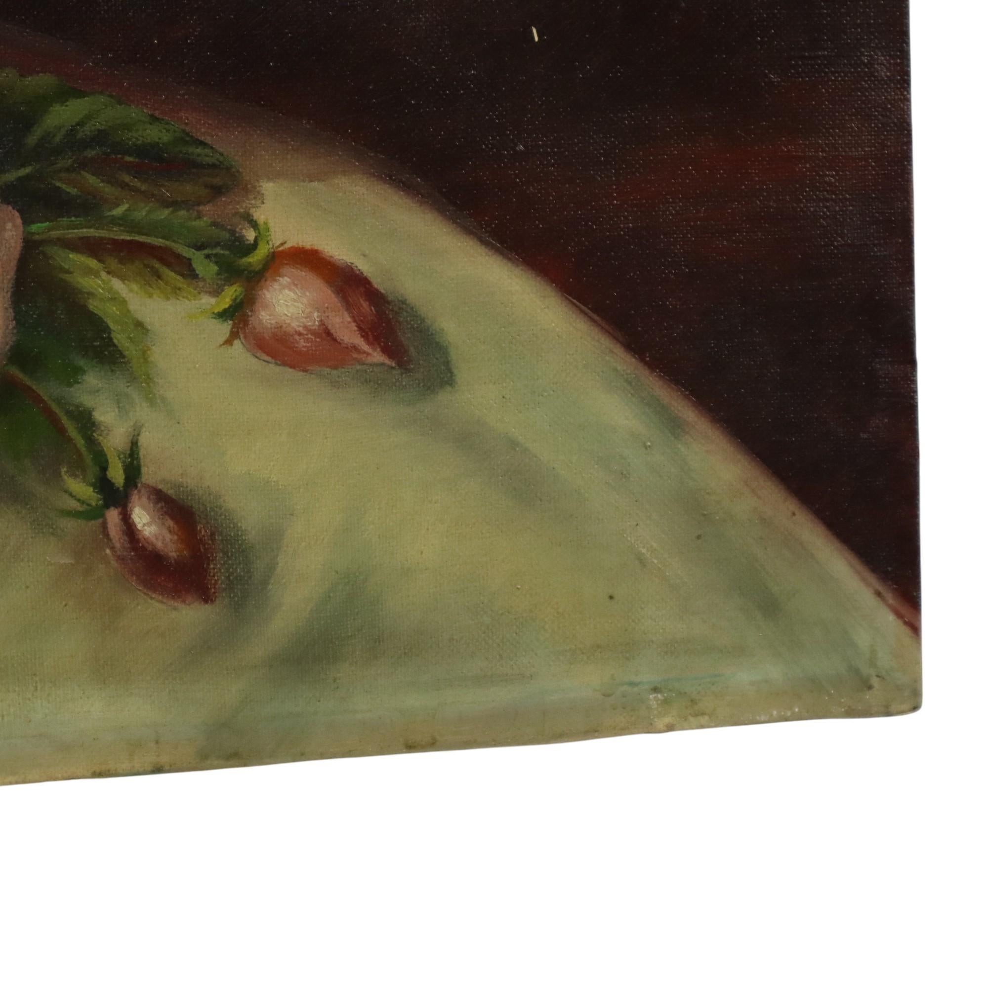 Large Floral Still Life Painting Roses Bouquet Signed R. Blanlin in vendita 3