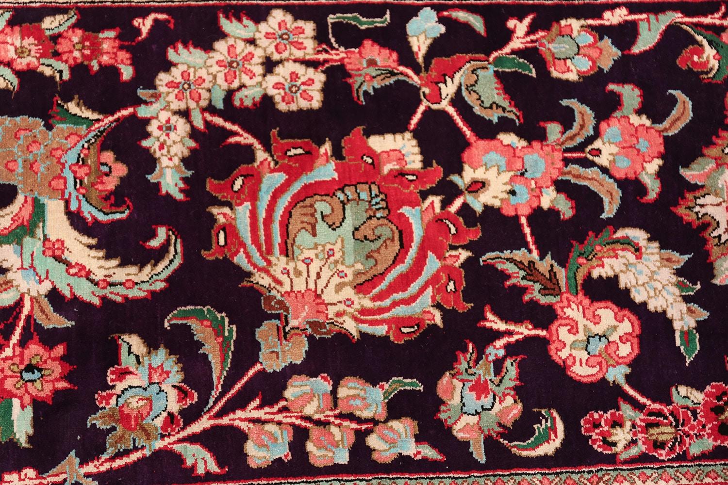 Large Floral Vintage Persian Silk Qum Rug. Size: 13 ft x 19 ft 9 in  4