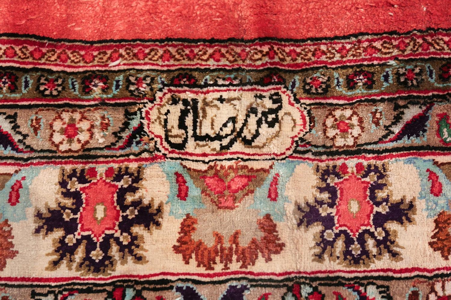 Large Floral Vintage Persian Silk Qum Rug. Size: 13 ft x 19 ft 9 in  6