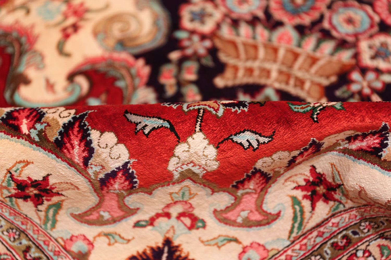 Large Floral Vintage Persian Silk Qum Rug. Size: 13 ft x 19 ft 9 in  3