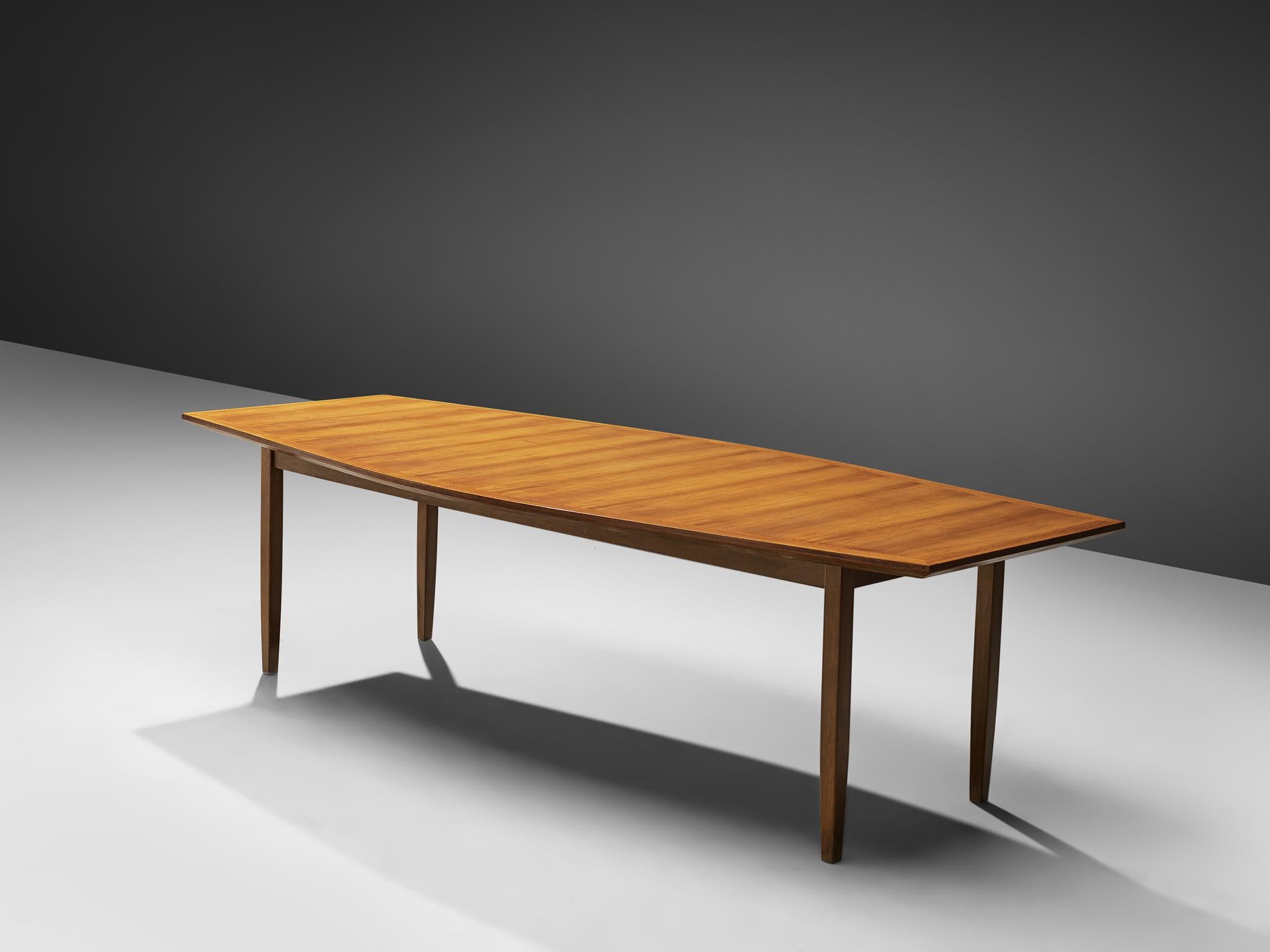 Mid-Century Modern Large Florence Knoll Boat Shaped Dining Table