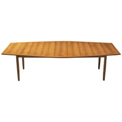 Vintage Large Florence Knoll Boat Shaped Dining Table