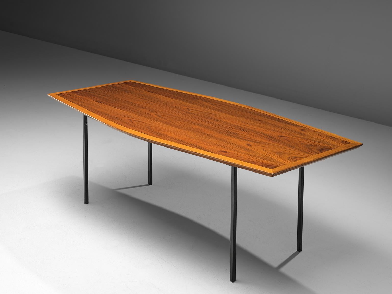 Large Florence Knoll Boat Shaped Table (Moderne der Mitte des Jahrhunderts)