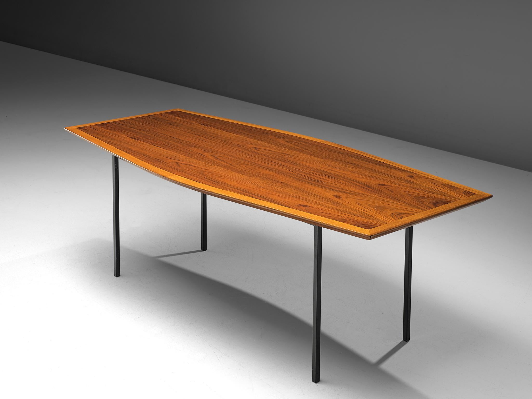 Mid-Century Modern Large Florence Knoll Boat Shaped Table