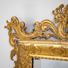Large Florentine Baroque-Style Wall Mirror, Italy, Late 19th Century