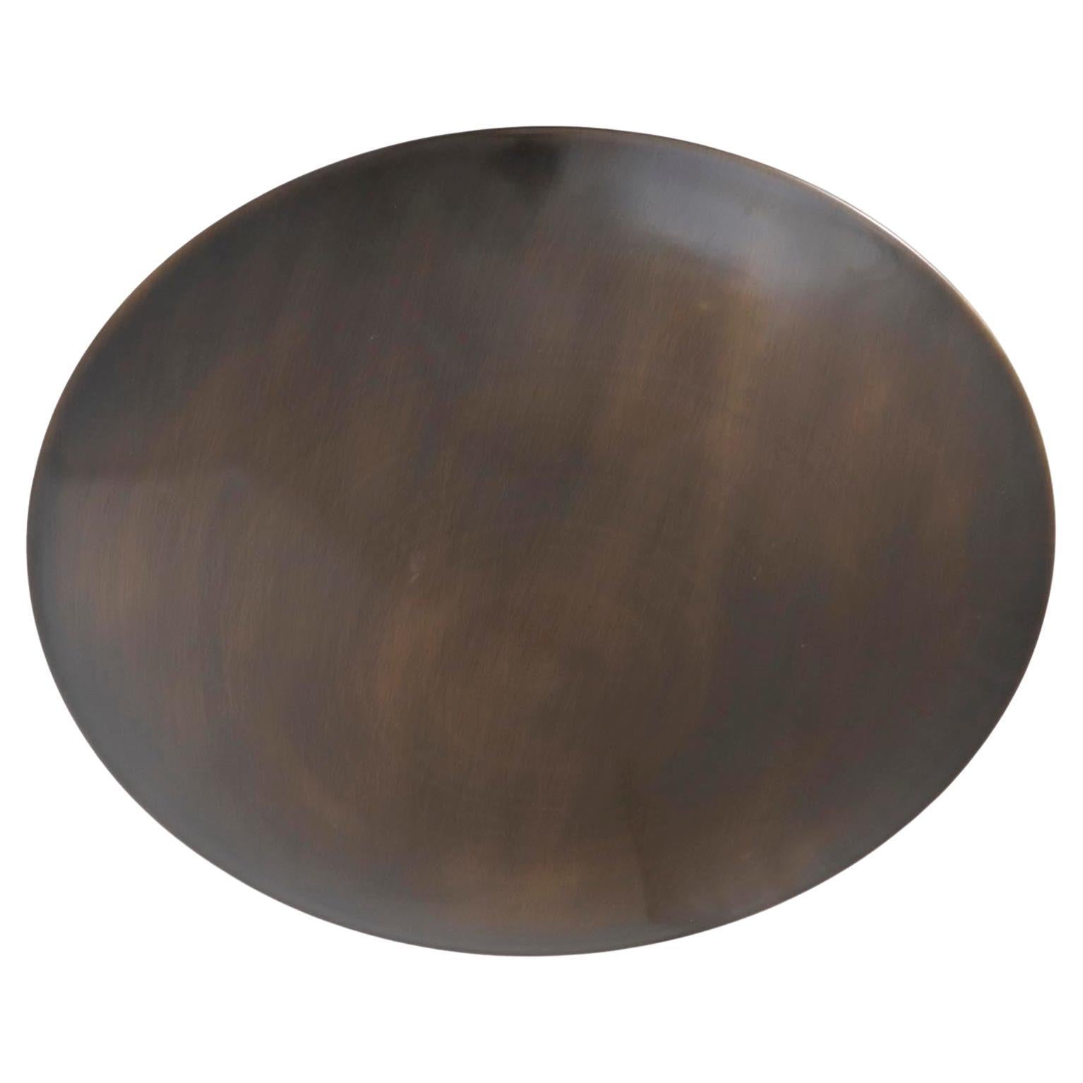 Florian Schulz Flush Mount Light Uplight Bowl, Patinated Brass, 1970s 1