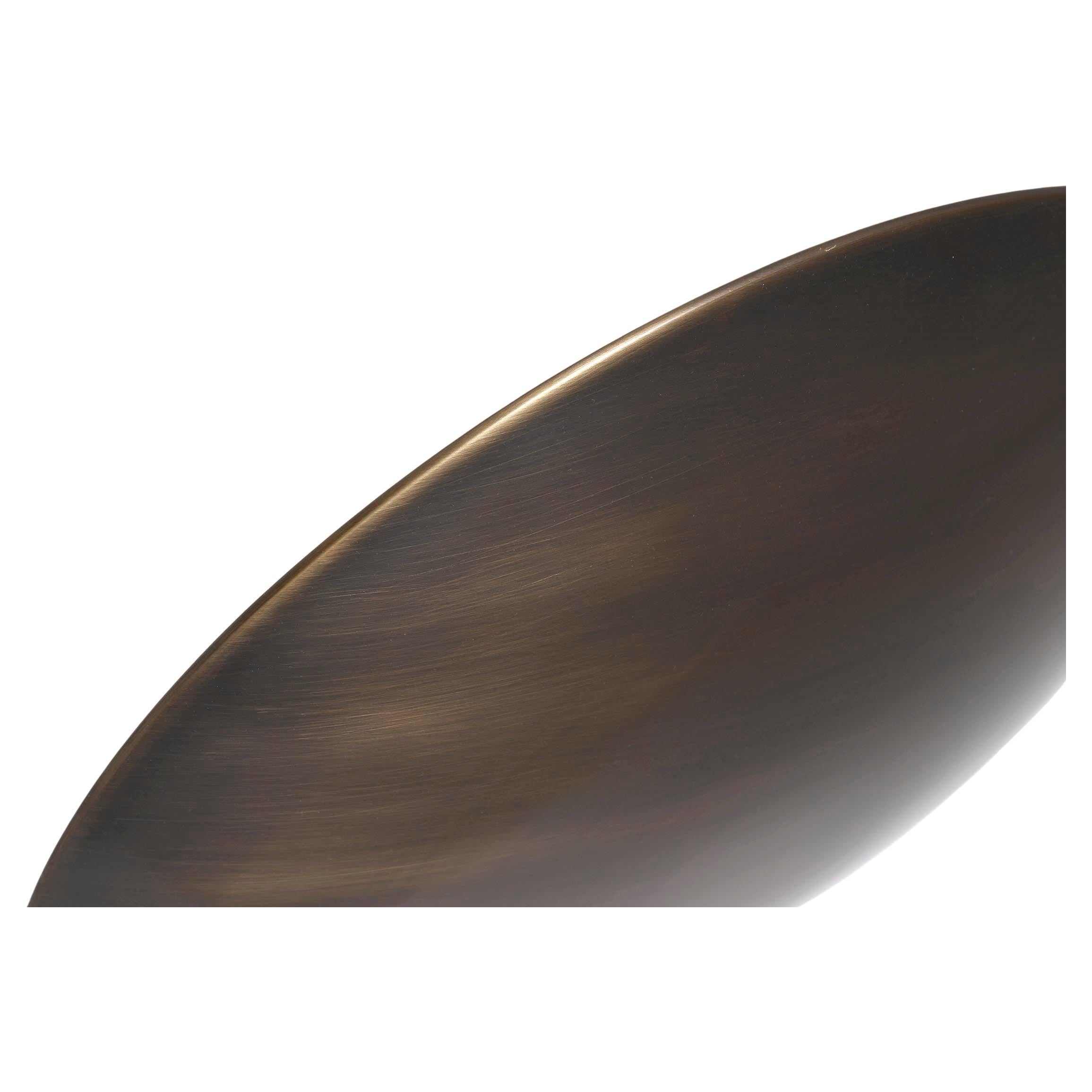 Florian Schulz Flush Mount Light Uplight Bowl, Patinated Brass, 1970s 3