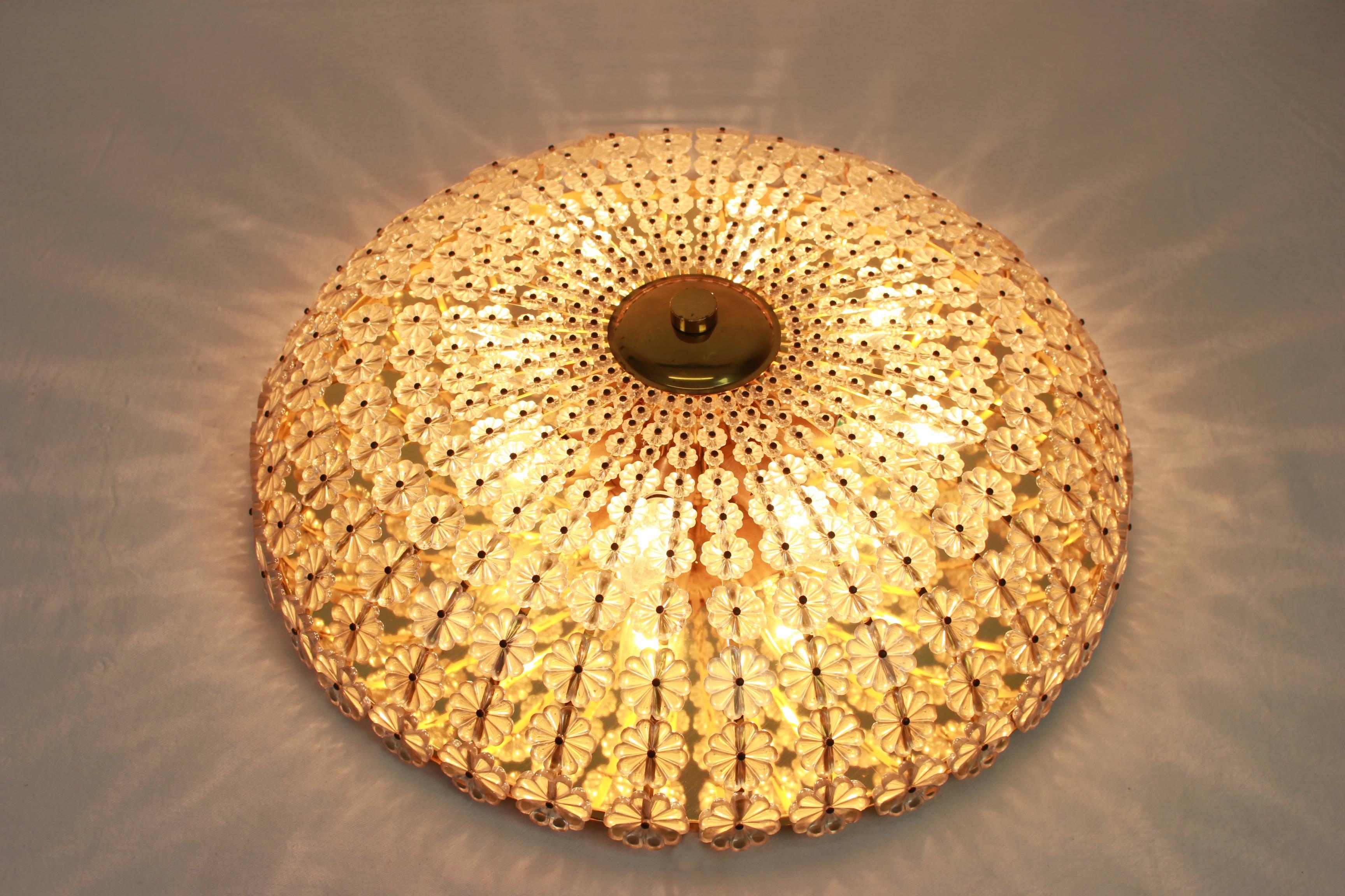 Large Flower Flush Mount by Emil Stejnar, Austria, 1960s In Good Condition For Sale In Aachen, NRW