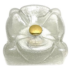 Großes Glas in Blumenform von Doria Leuchten, Deutschland, 1970er Jahre, Einbaubeleuchtung