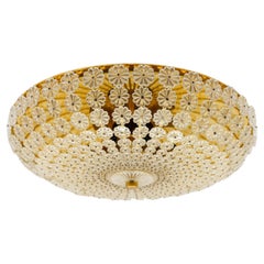 Large flower shaped flush mount designed by Emil Stejnar in Austria, 1960s.