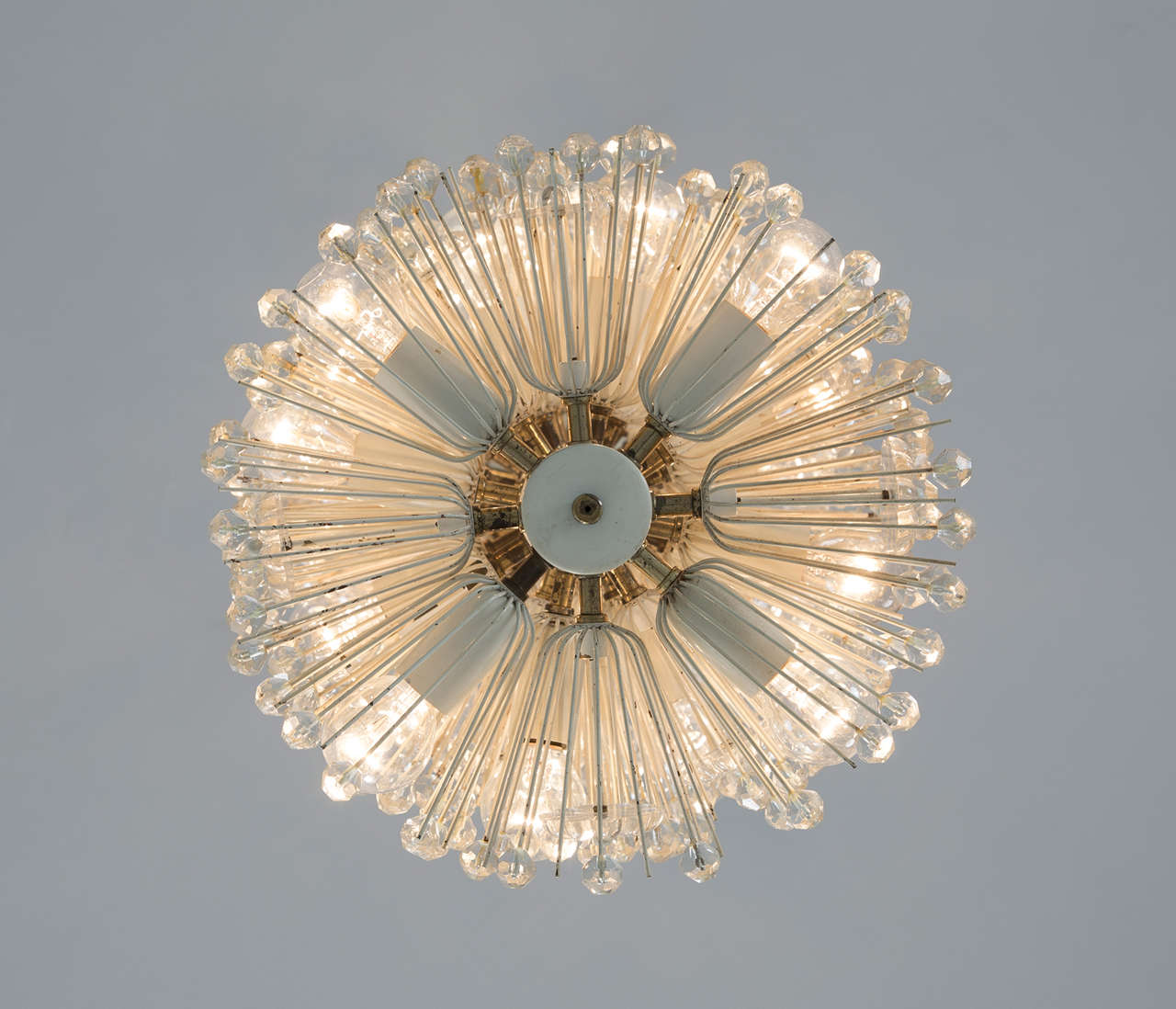 Large Flower Sputnik Chandelier by Emil Stejnar, Rupert Nikoll Production In Excellent Condition In Waalwijk, NL