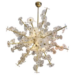 Large “flowers” chandelier. Murano Italy circa 1980.