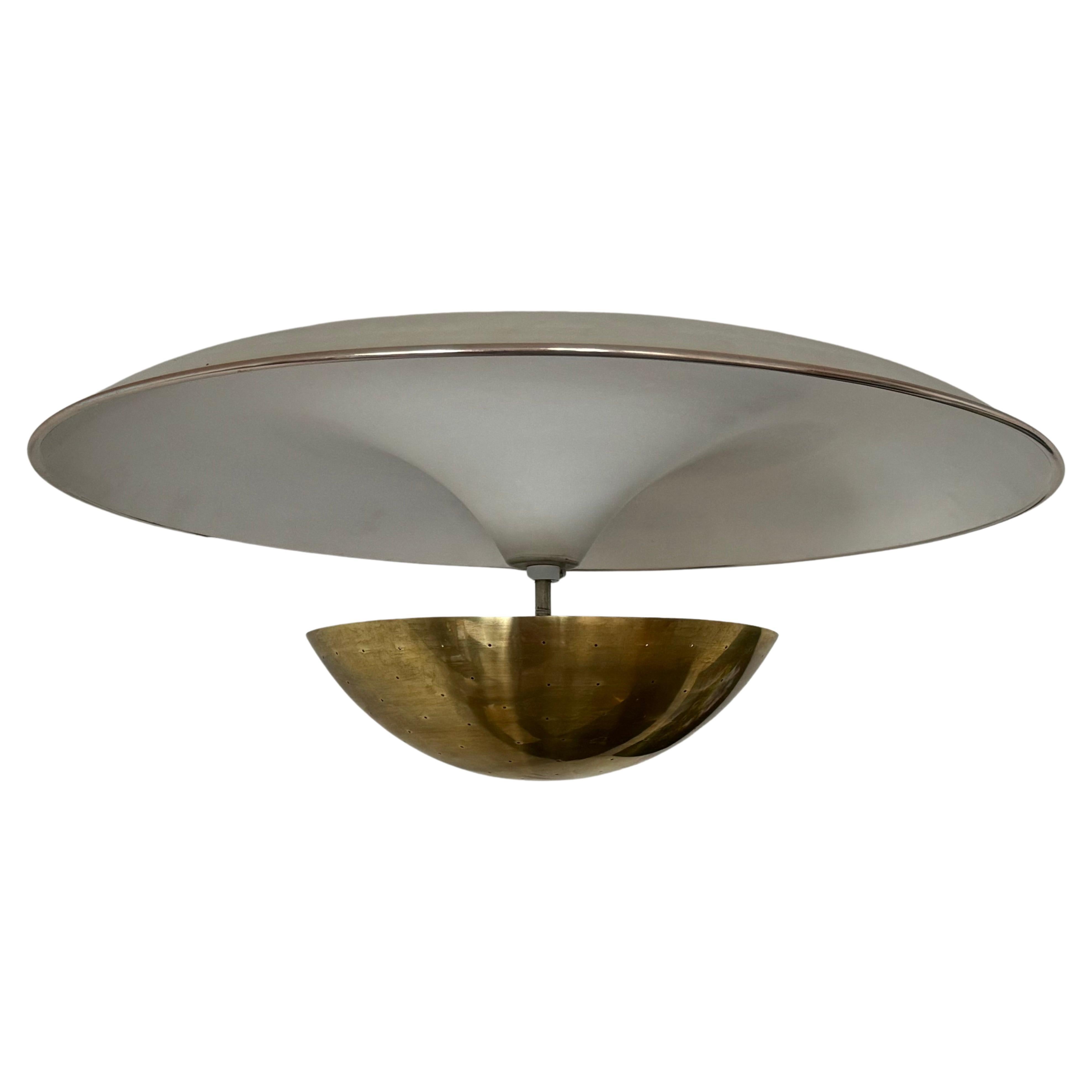 Italian Large Flush Mount by Gino Sarfatti for Arteluce, Model 155, circa 1950s For Sale