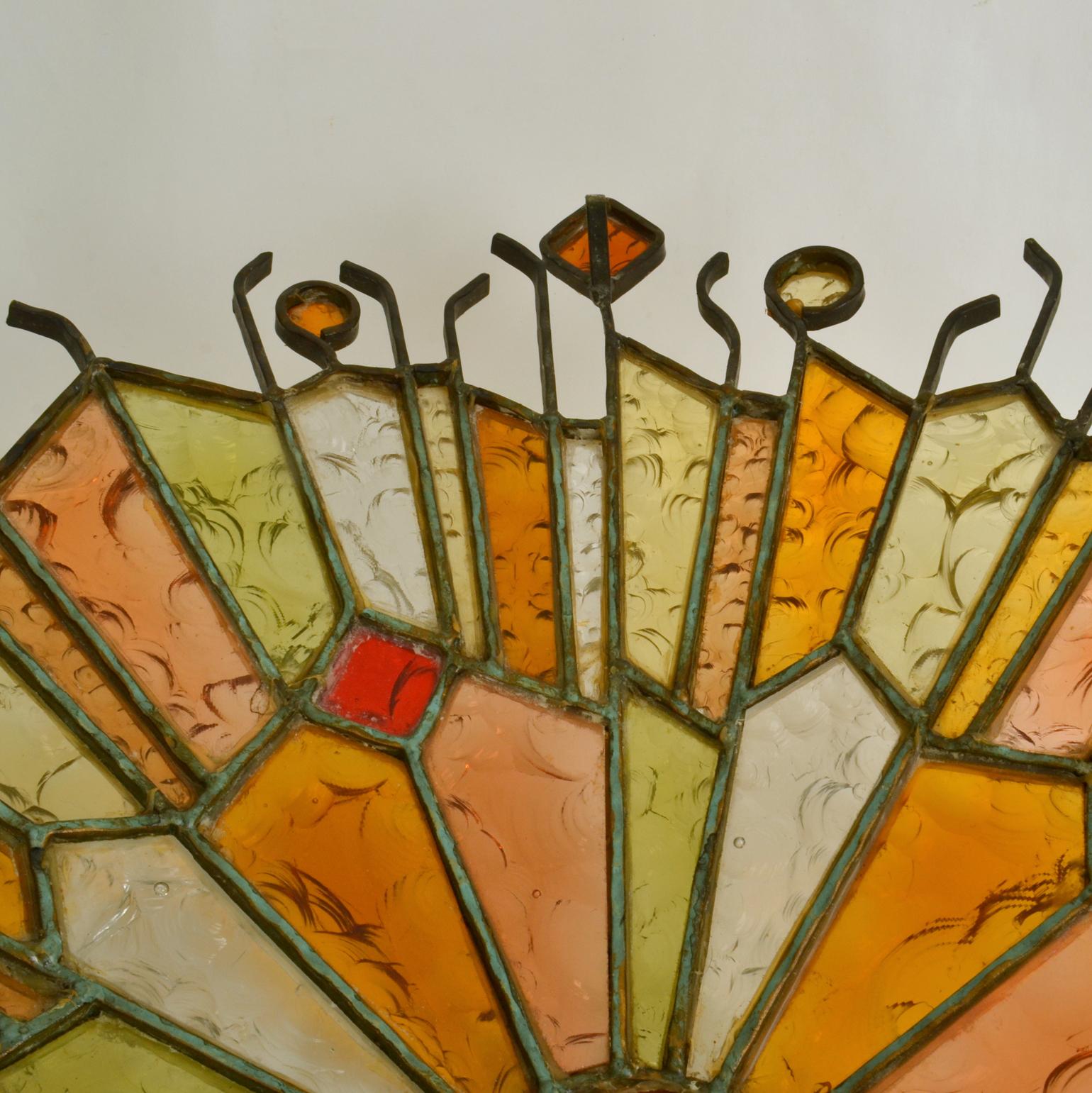 Große Einbau-Deckenleuchte von Poliarte, Italien, aus Muti-Farbglas im Angebot 6