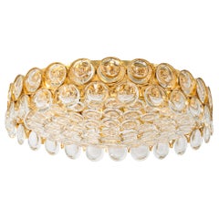 Large Flush Mount Chandelier, Sciolari Design by Palwa, Germany, 70s