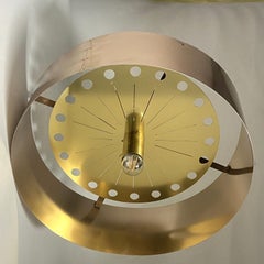 Large Flush Mount Lamp in Brass and Copper like a Flower