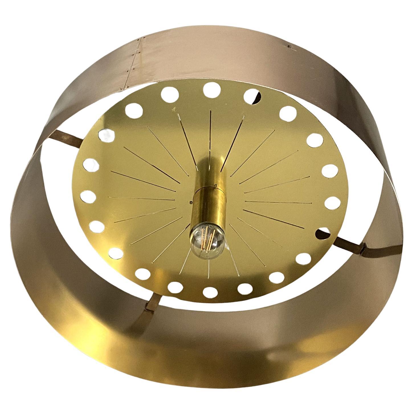 Lampada ad incasso grande in ottone e rame come un fiore in vendita