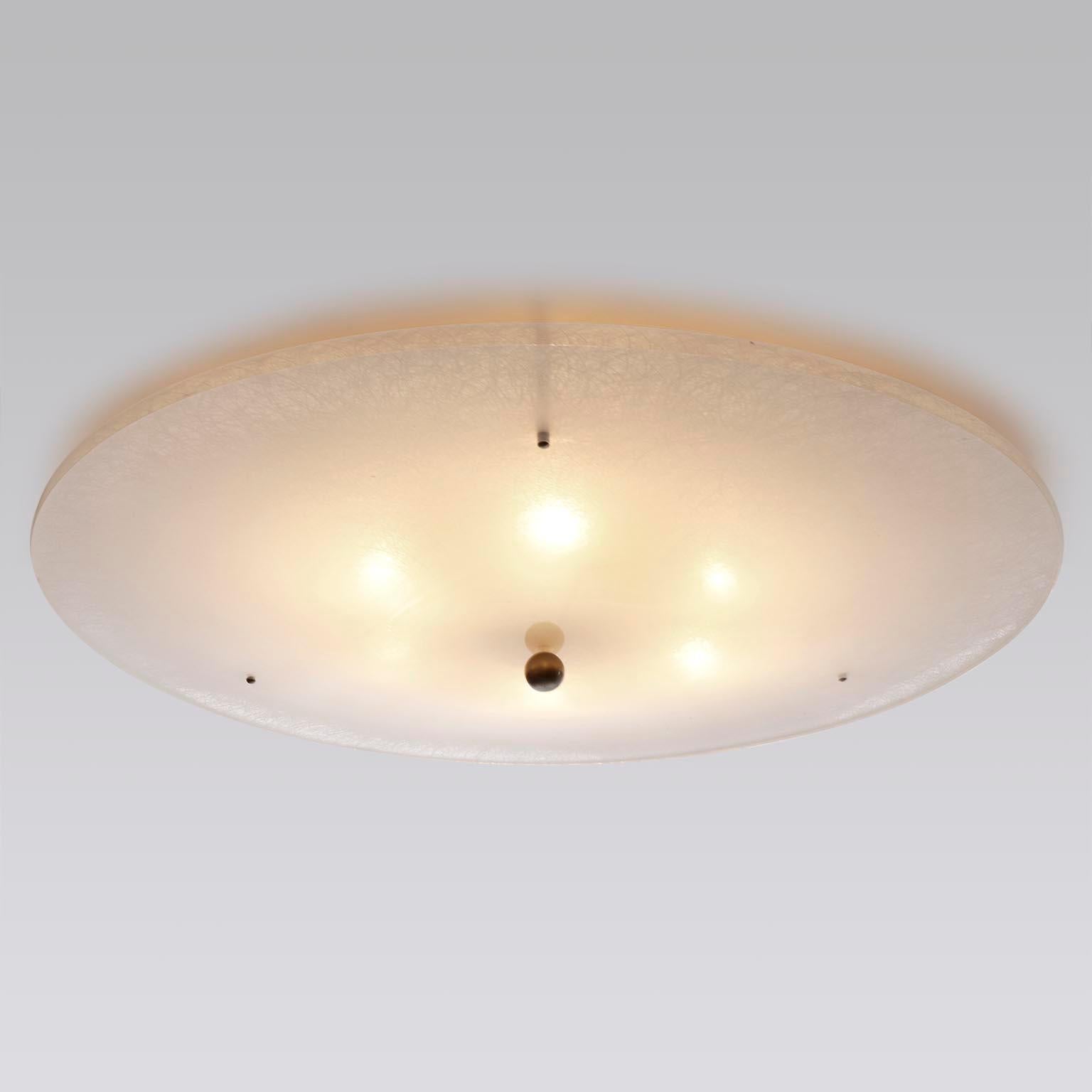Fine XX secolo Grande lampada ad incasso, plexiglass, vetro acrilico, Italia, anni '70 in vendita