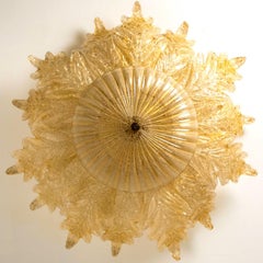 Large Flush Mount Murano Glass Barovier & Toso, Italy, 1969