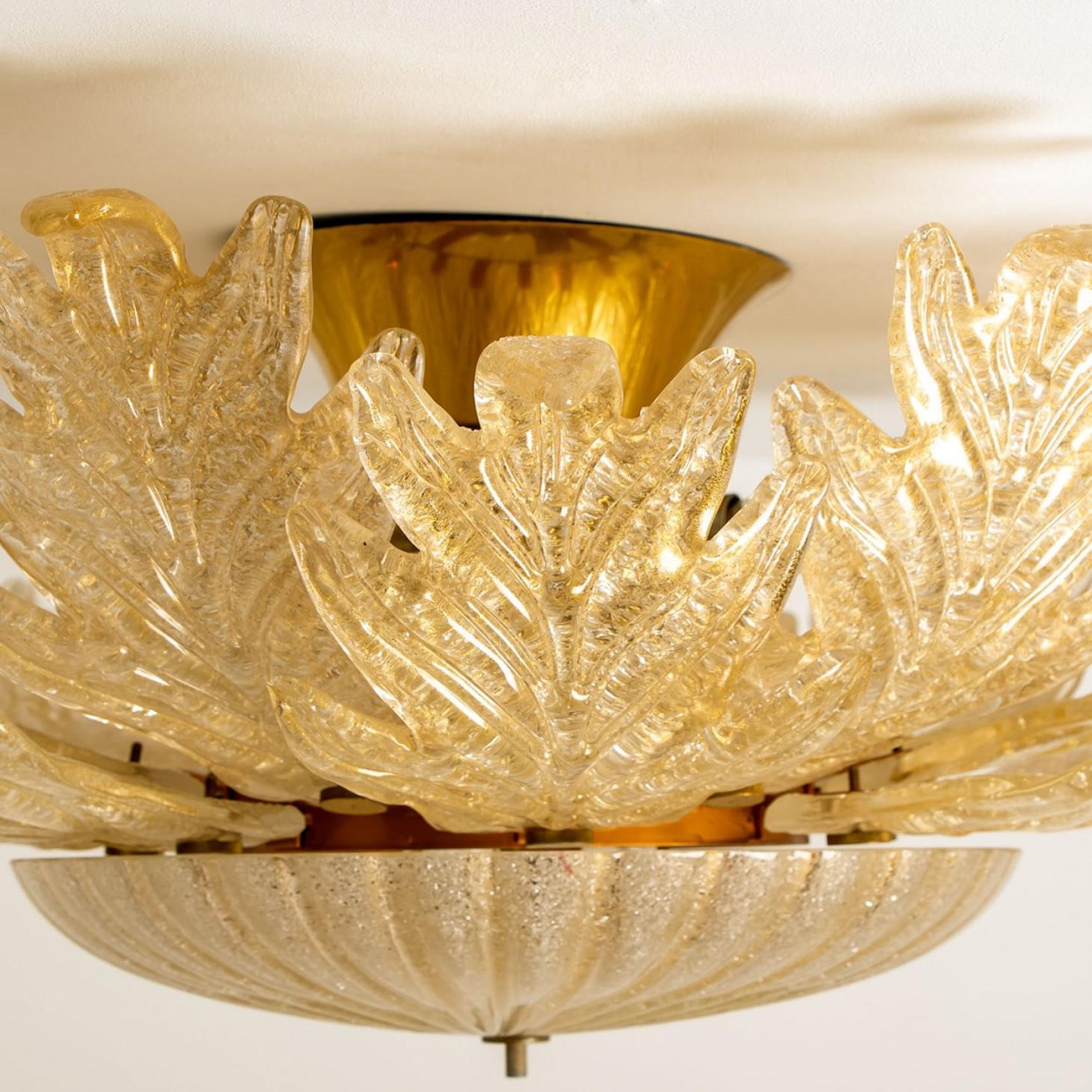 Laiton Barovier & Toso - Grand verre de Murano à poser ou suspendre, Italie, 1969 en vente