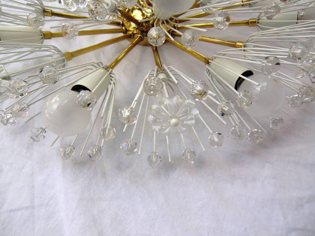 Grand lustre Sputnik à poser ou suspendre encastré Emil Stejnar en vente 5