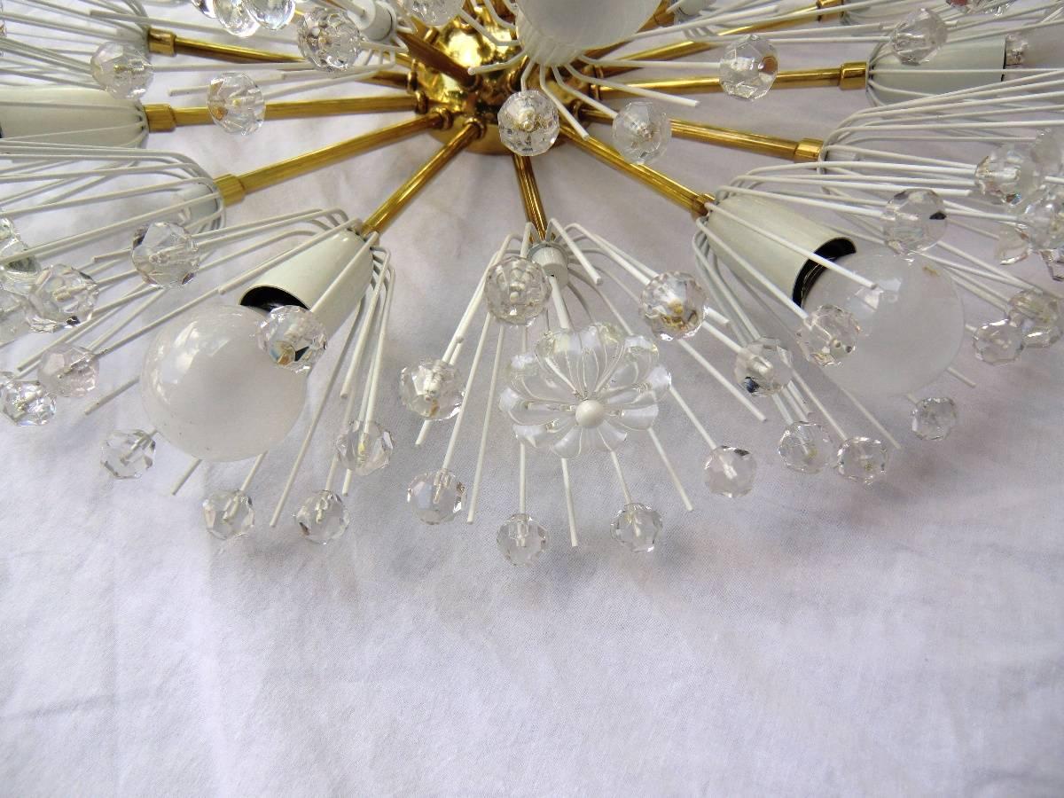 Large Flush Mount Sputnik Chandelier Emil Stejnar For Sale 4