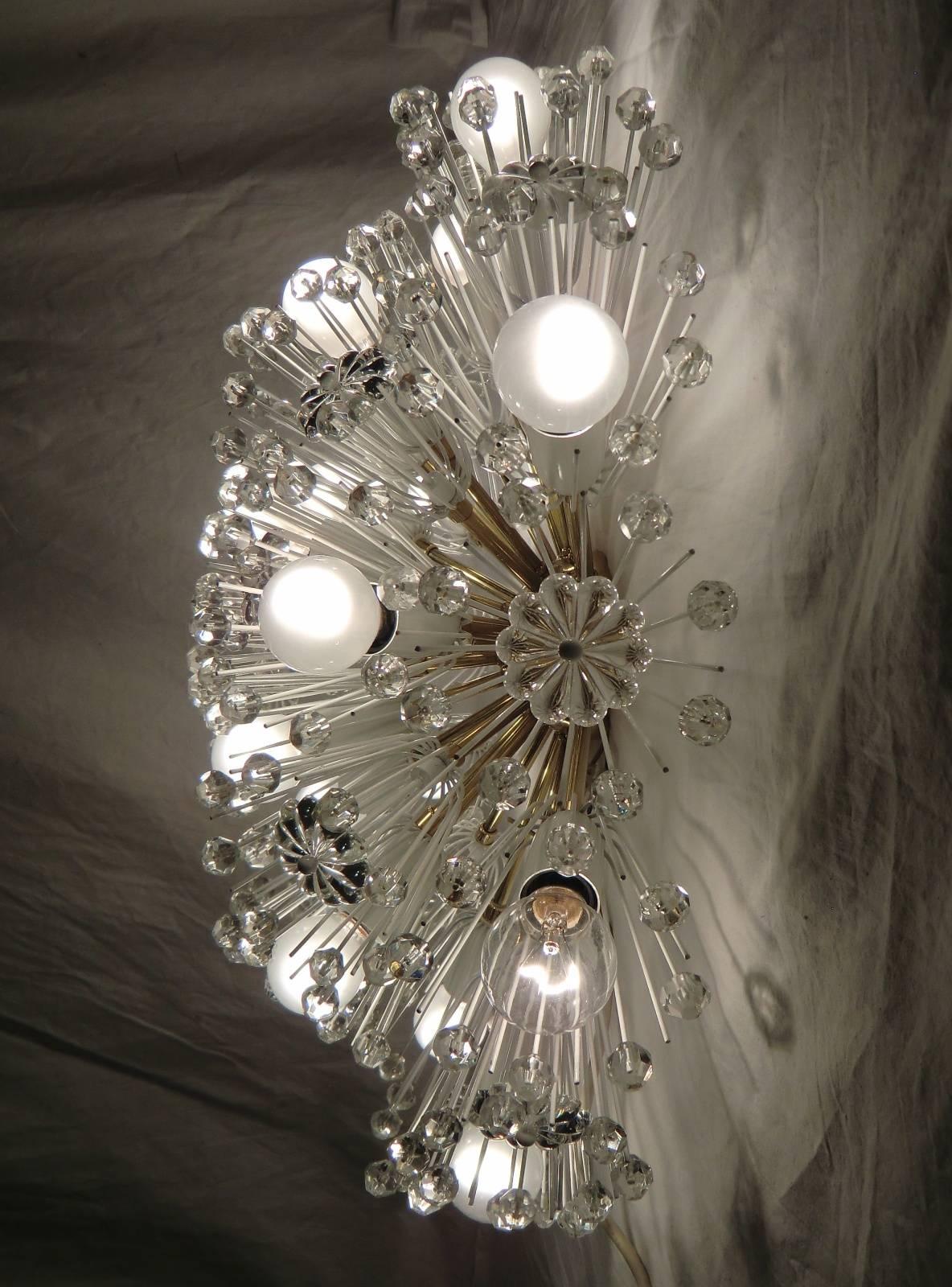 Grand lustre Sputnik à poser ou suspendre encastré Emil Stejnar en vente 8