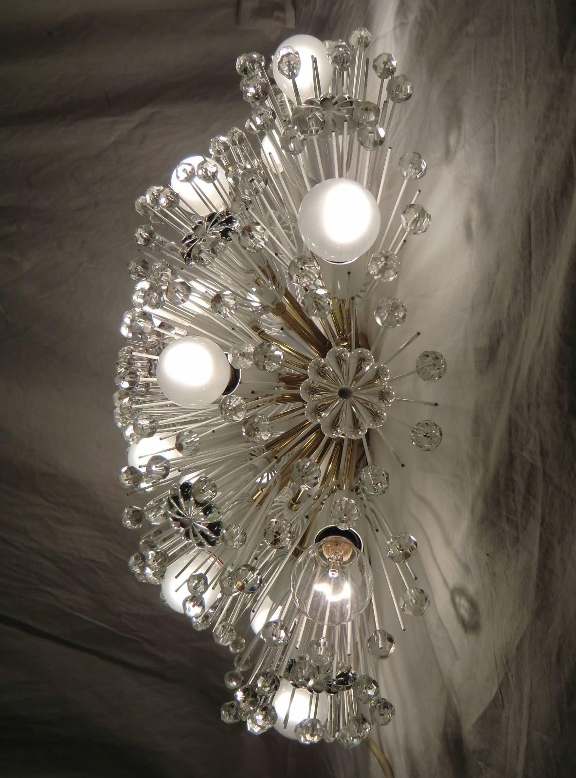 Large Flush Mount Sputnik Chandelier Emil Stejnar For Sale 7