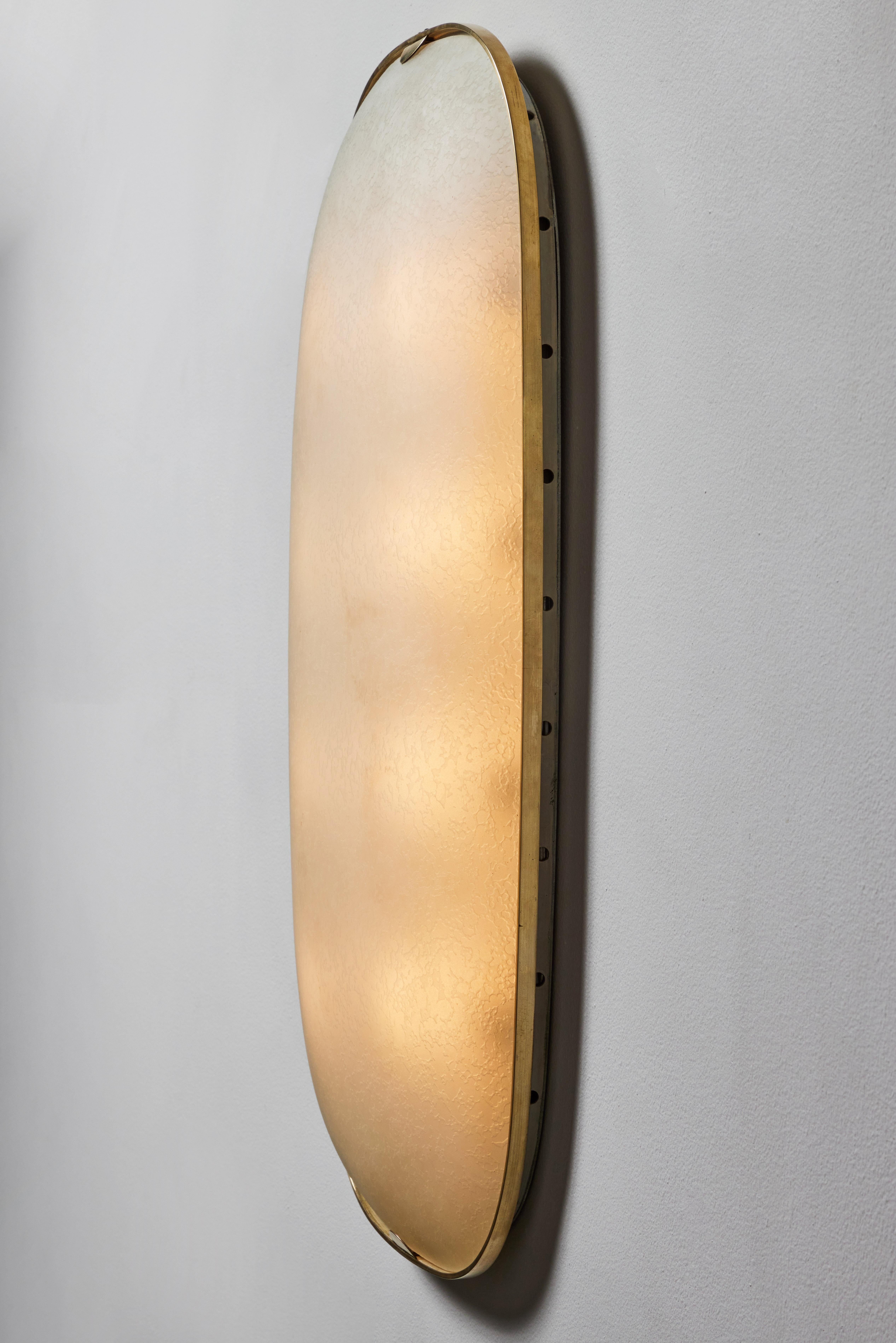 Painted Large Flush Mount Wall /Ceiling Light by Fontana Arte