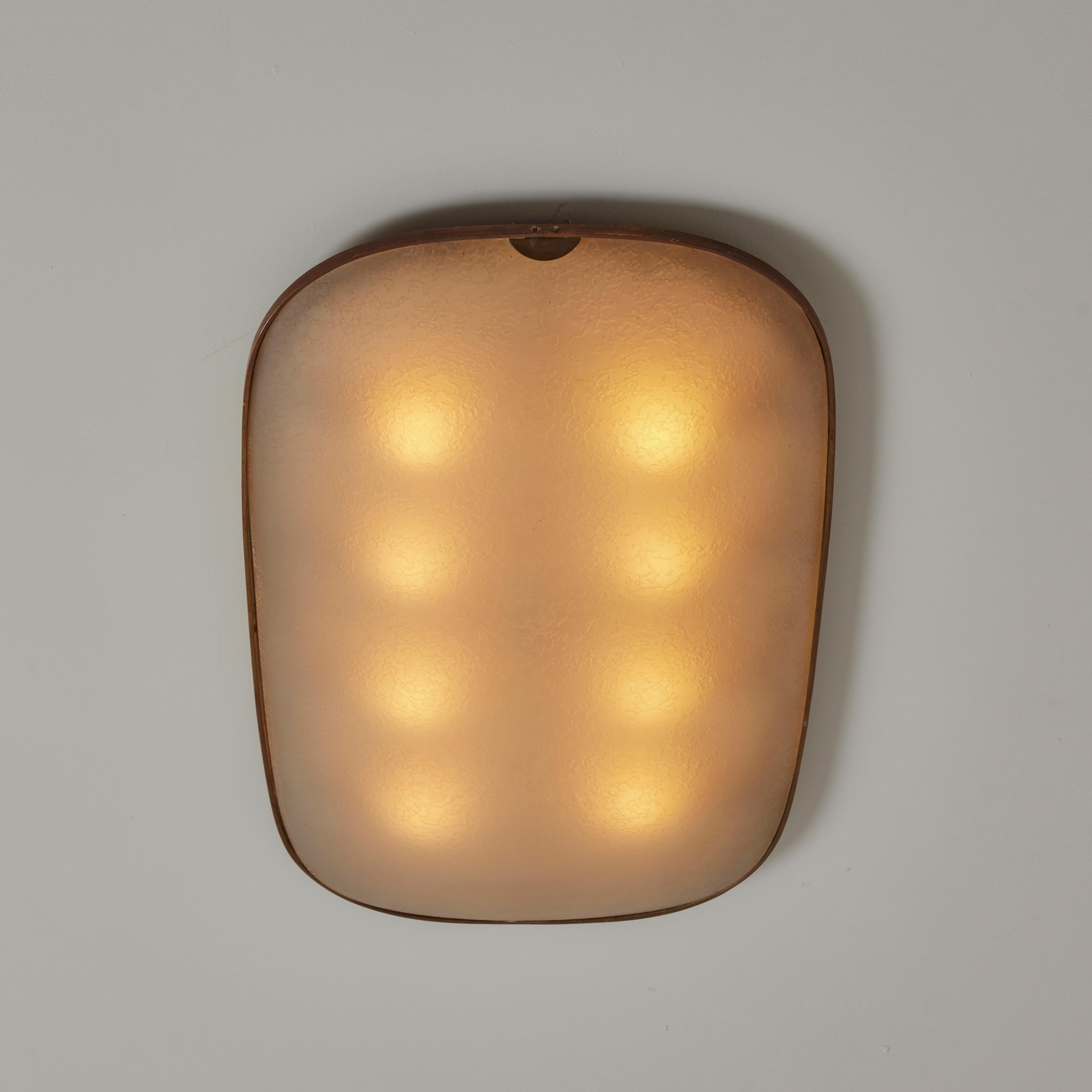 Mid-Century Modern Large Flush Mount Wall/Ceiling Light by Max Ingrand for Fontana Arte For Sale