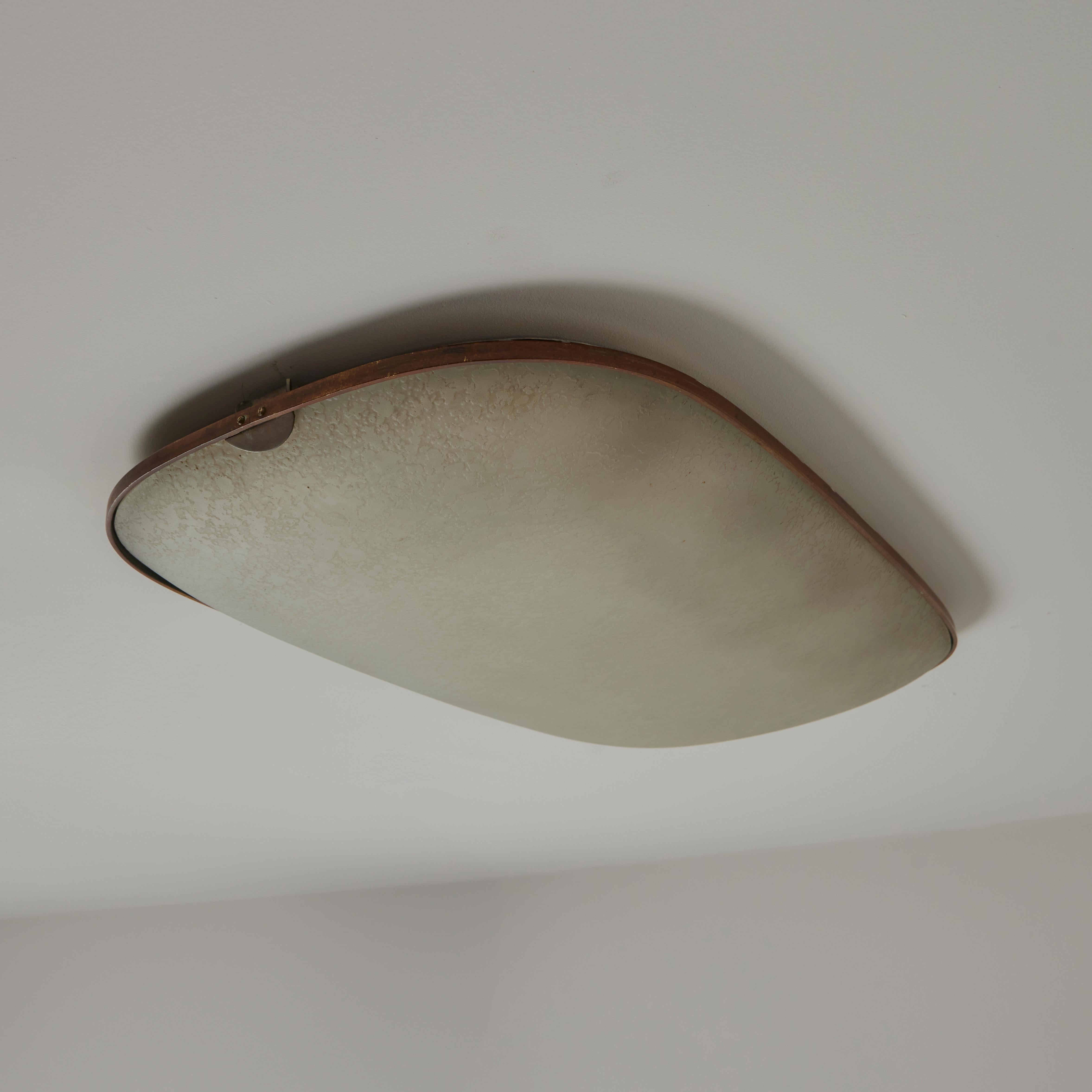 Painted Large Flush Mount Wall/Ceiling Light by Max Ingrand for Fontana Arte For Sale