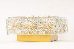 Grande lampada a incasso in cristallo sfaccettato di Kinkeldey, Germania