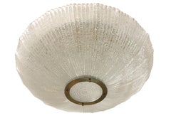 Large Fluted Glass Chandelier by Venini, 1960s