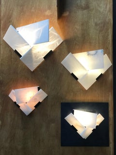 Large 'Fly 3' Alabaster Sconce in the Manner of Pierre Chareau