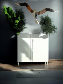 Large Flying Swallow Bird Nickel Metal Wall Decoration Vintage, 1960s