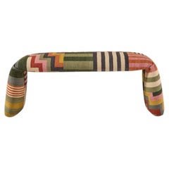 Large 'Folded' Upholstered Kilim Bench by Estudi Manel Molina and Nanimarquina