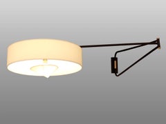 Large folding and adjustable wall light, Maison Arlus, Paris, France, circa 1950