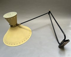 Large folding wall light René Mathieu Ed. Maison Lunel, Paris, France circa 1950