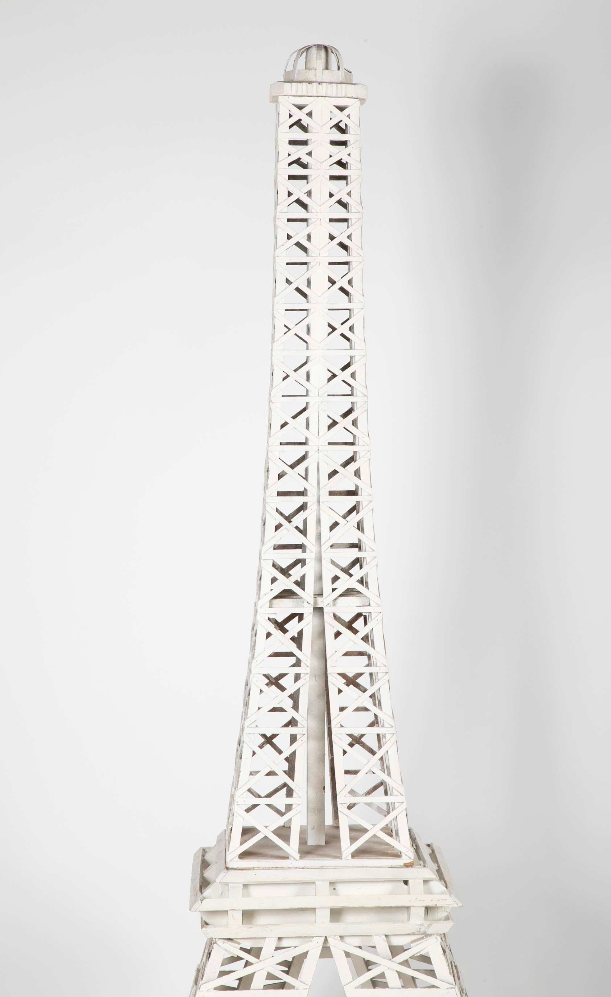 American Large Folk Art Model Eiffel Tower For Sale