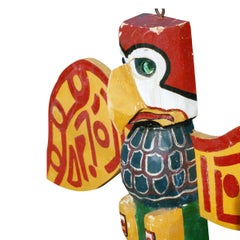 Large Folk Art Outsider Art TOTEM 42"H