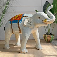 Large Folk Art Papier Mache Elephant