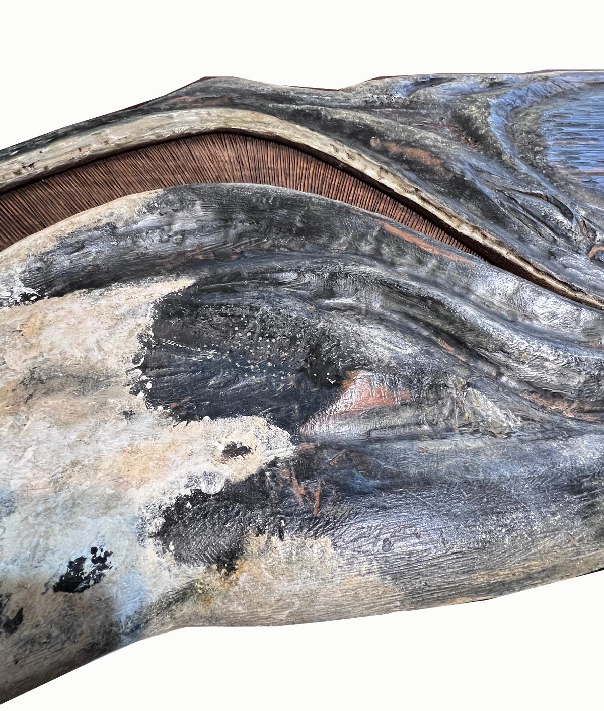 Grande sculpture de baleine d'art populaire en vente 3