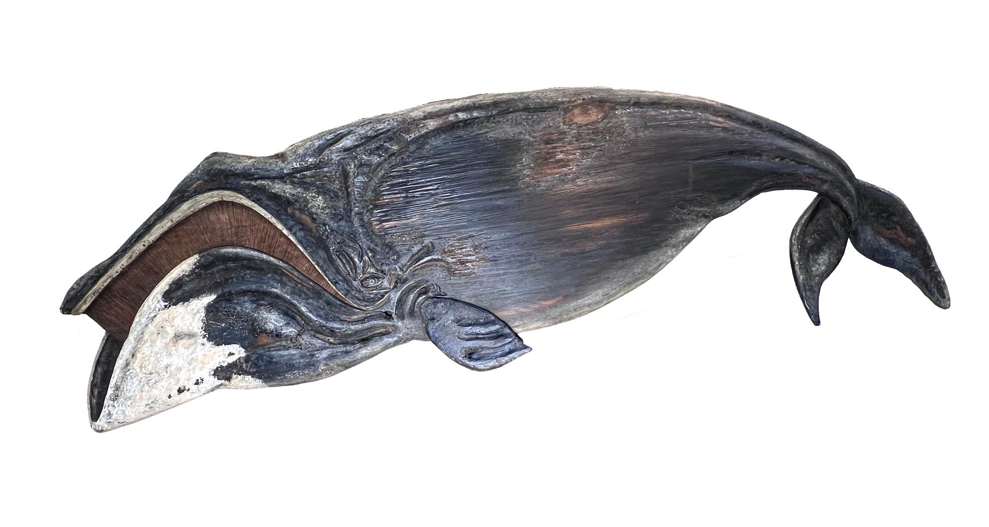 Américain Grande sculpture de baleine d'art populaire en vente