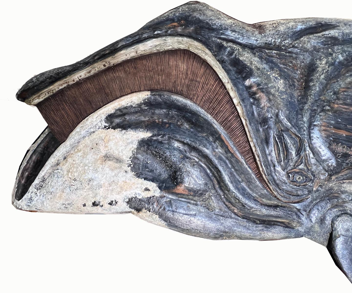 Grande sculpture de baleine d'art populaire Excellent état - En vente à Sag Harbor, NY