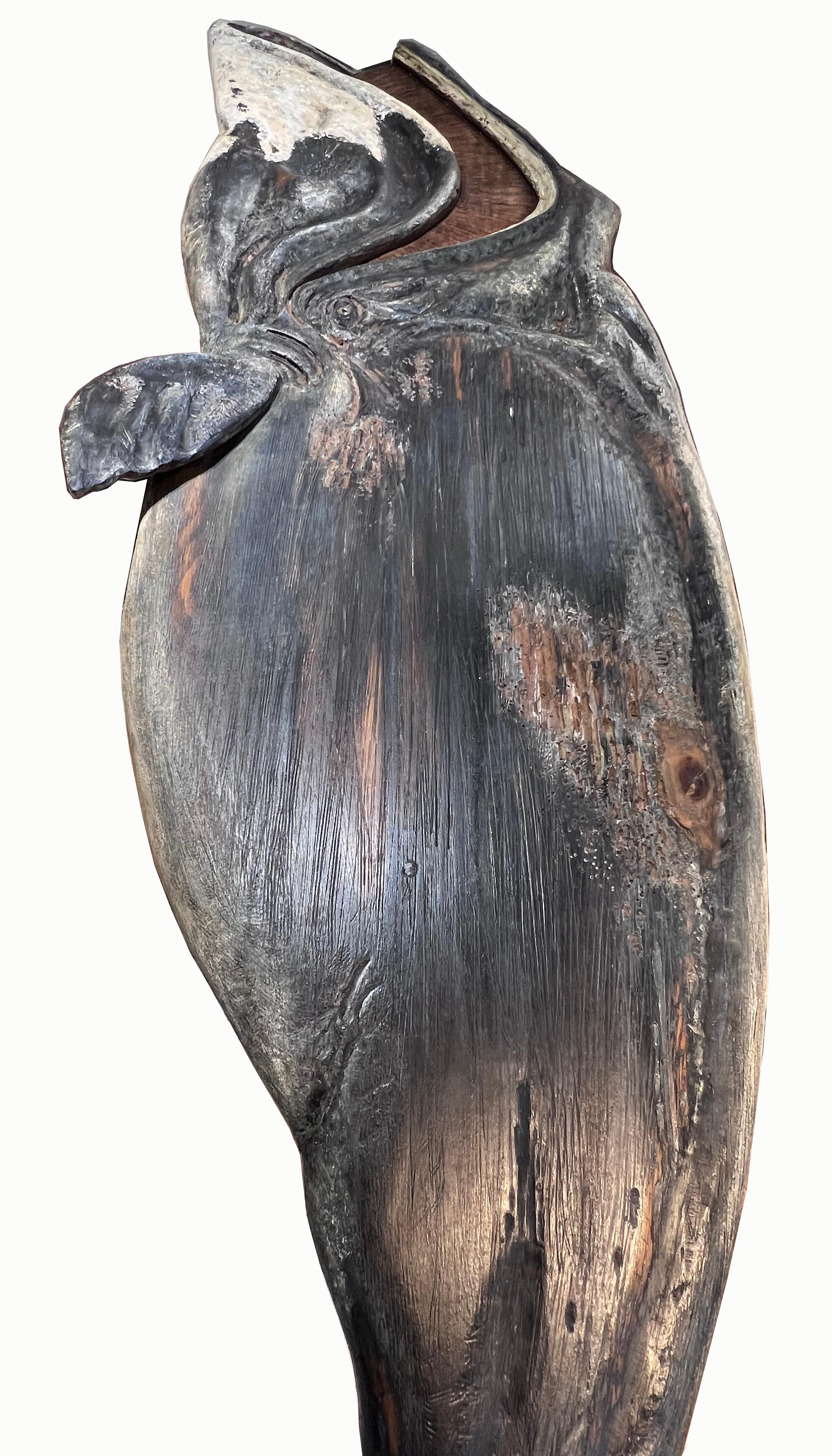 Sapin Grande sculpture de baleine d'art populaire en vente