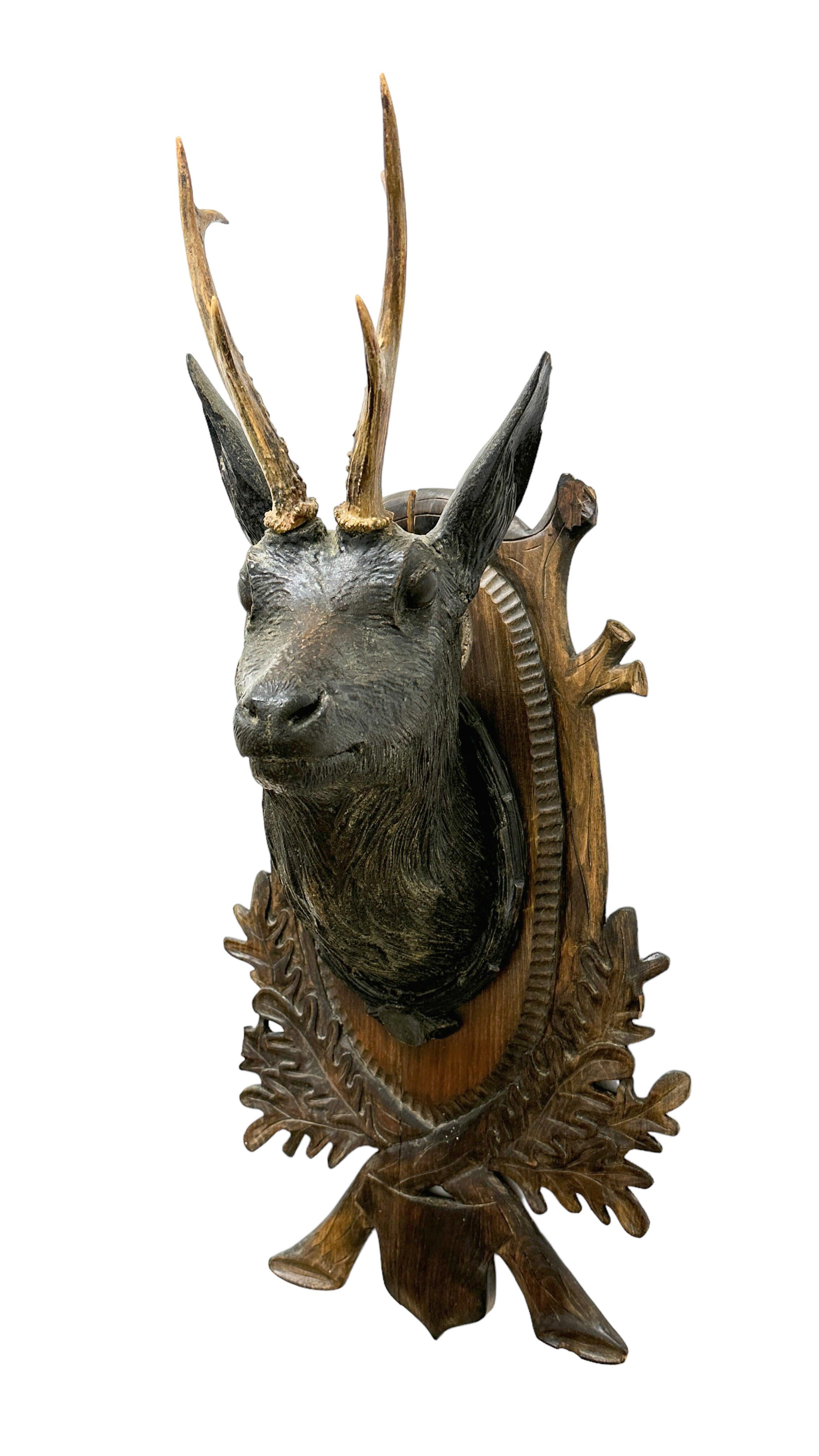 deer head on plaque